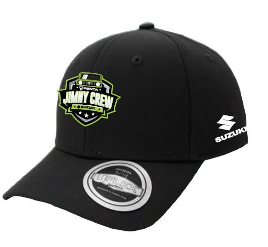 U15608 - Uflex 6p Curved Peak Snapback - Black, Standard Size