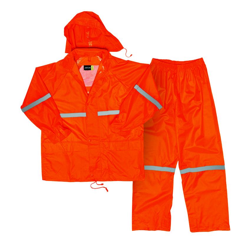 Orange Hi-Viz Reflective Rain Suit