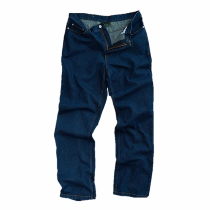 Mens Blue Stonewashed 5 Pocket Denim